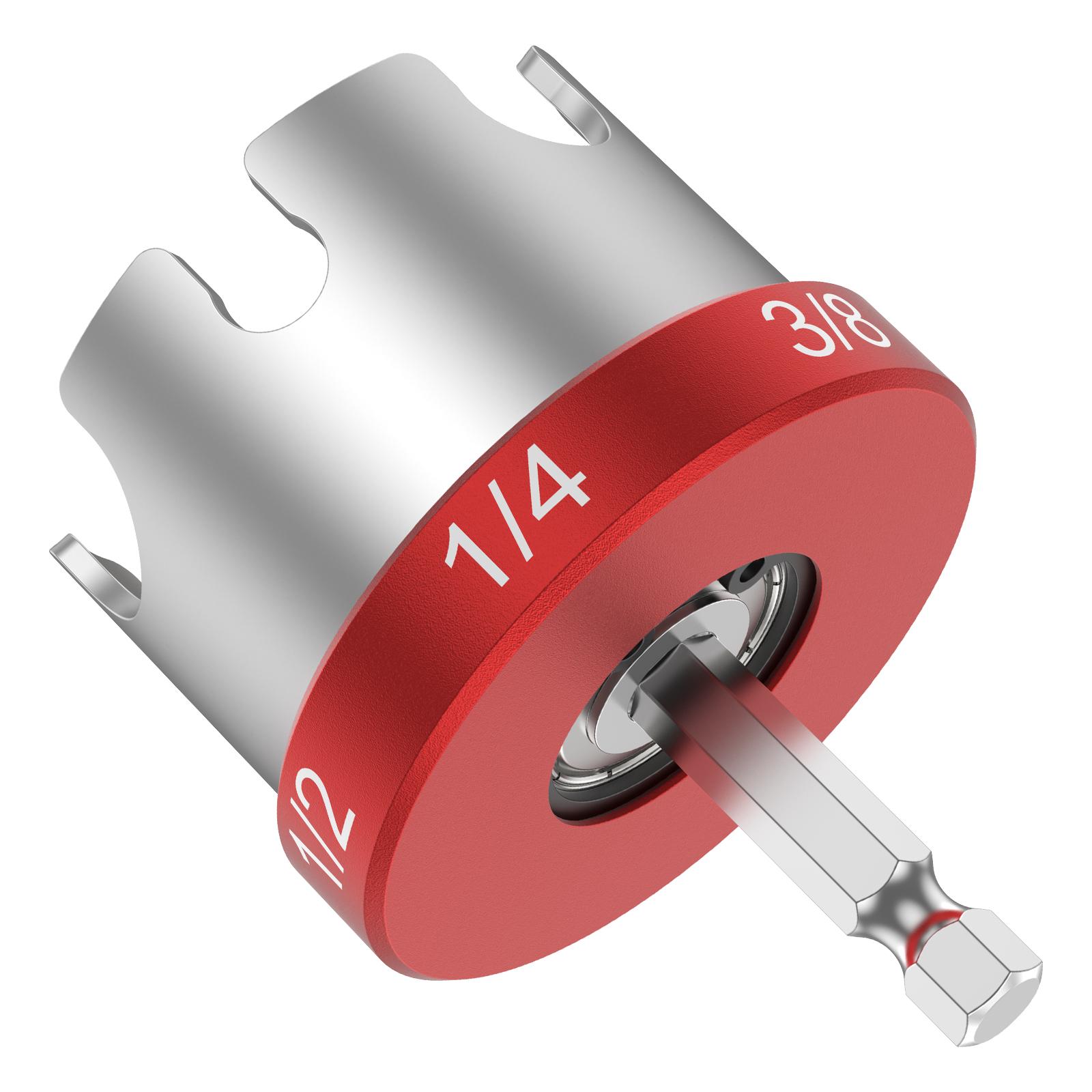 

1 Pc Nut Zipper Drill Attachment Aluminum Alloy Nut Zipper Tools Hex Shank Nut Driver Extractor for 1/4 3/8 1/2 Threaded Rods червоний