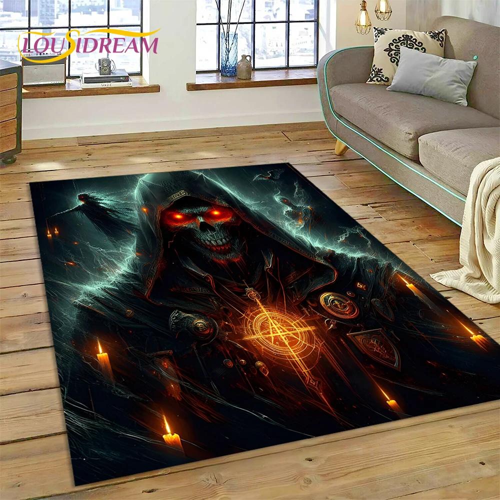 2025 New Gothic Horror Character Skull Ghost Spirit Carpet Rug for Bedroom Living Room Home Sofa Decoration,kids Decor Floor Mat