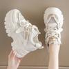 Fashion Breathable Mesh Chunky Sneakers for Women 2025 Spring Fashion White Platform Sports Shoes Woman Comfort Thick Sole Walking Shoes