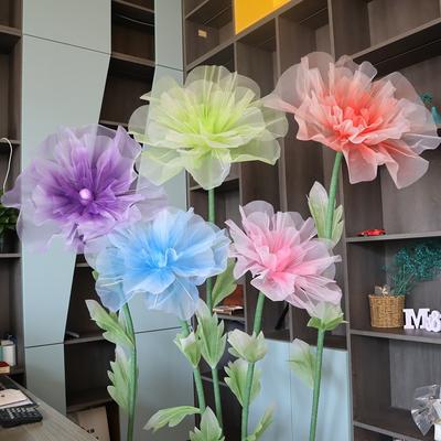 40 cm große künstliche Rosenblüten, riesiger Blütenkopf, künstliche Gaze-Blumen, Bodendekoration, Hochzeit, Gartengestaltung, Garten
