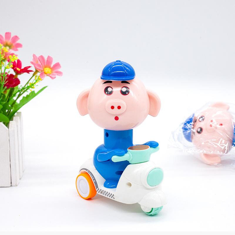 Push The Little Yellow Duck Cartoon Inertia Pull Back Motorcycle Children's Toy