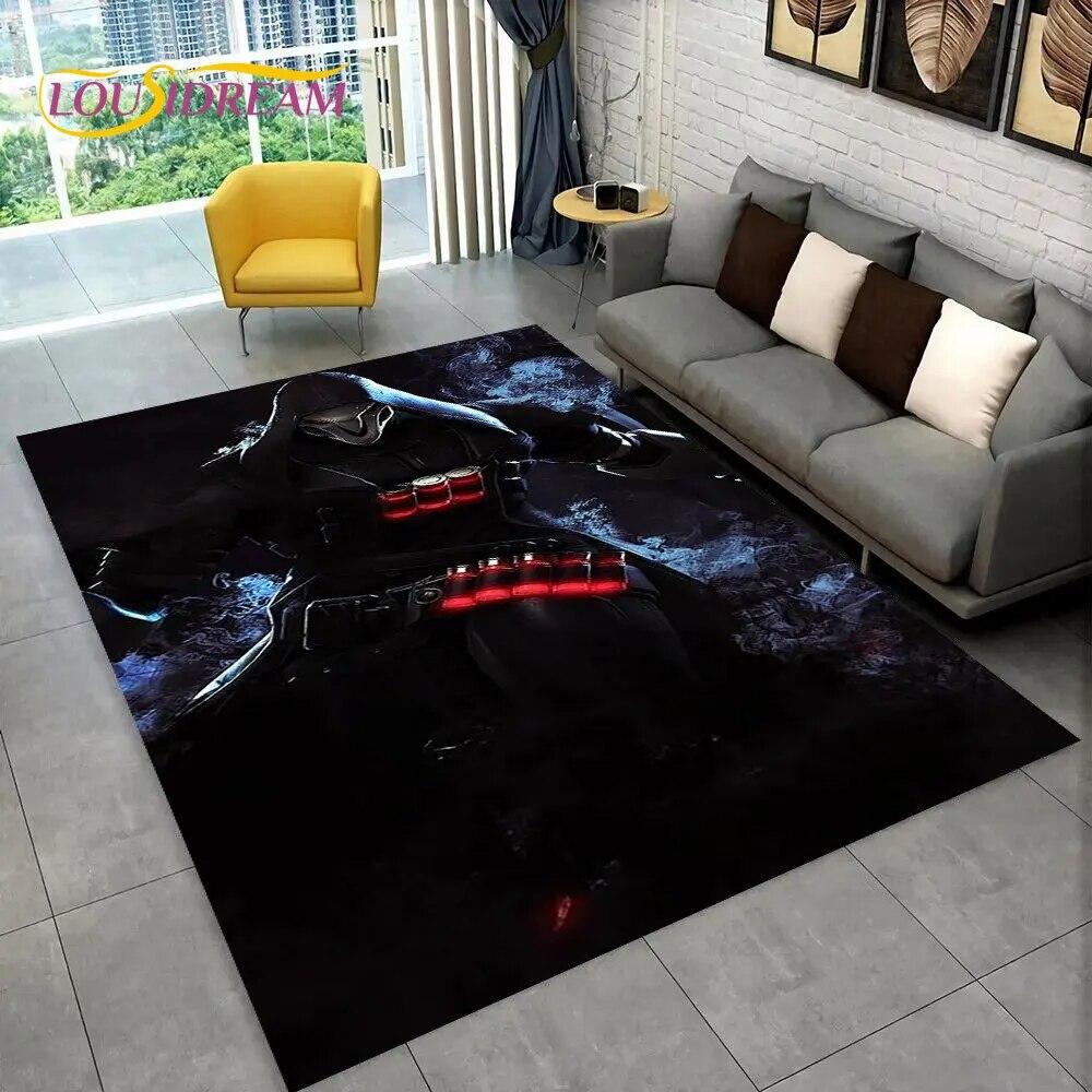 Overwatch Game Gamer DVA  Area Rug,Carpet Rug for Home Living Room Children's Bedroom Sofa Doormat Decor,kids Non-slip Floor Mat