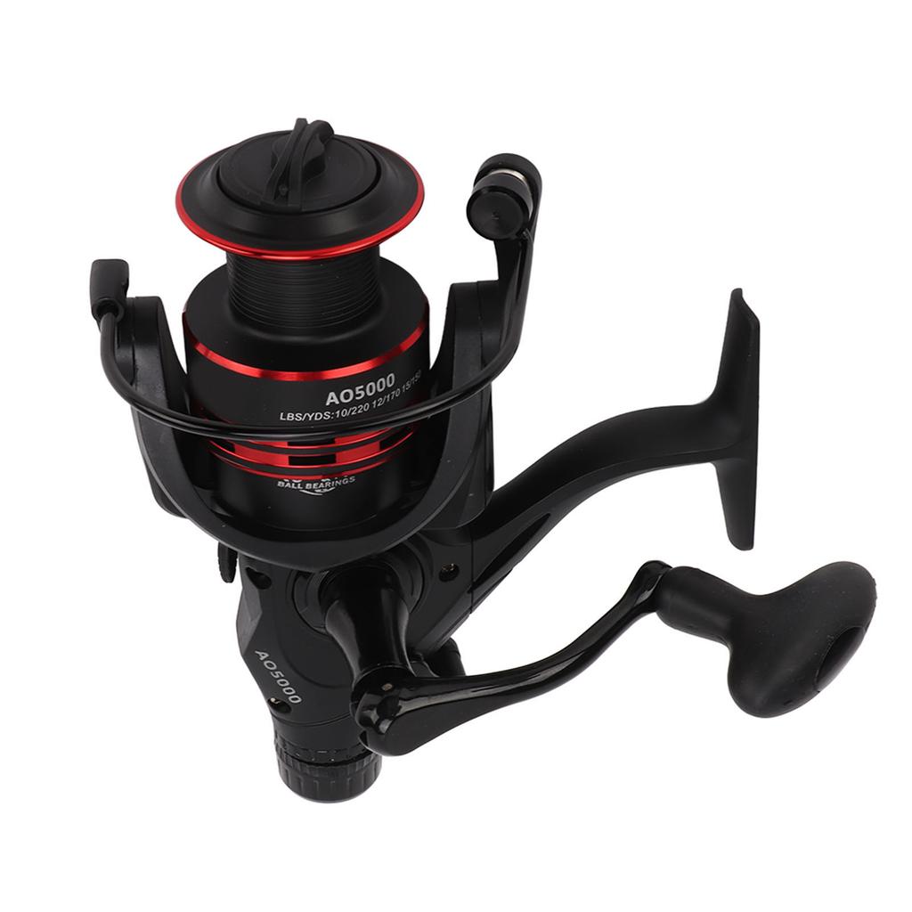 Spinning Reel Front Rear Dual Drag Knob Fishing Drag Reel 9+1BB 4.7:1 Metal Wire Cup for Reservoir Carp Fishing(AO5000 )