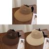 Fashionable Straw Sun Hat With Large Brim And Breathable Material For Casual Summer Wear
