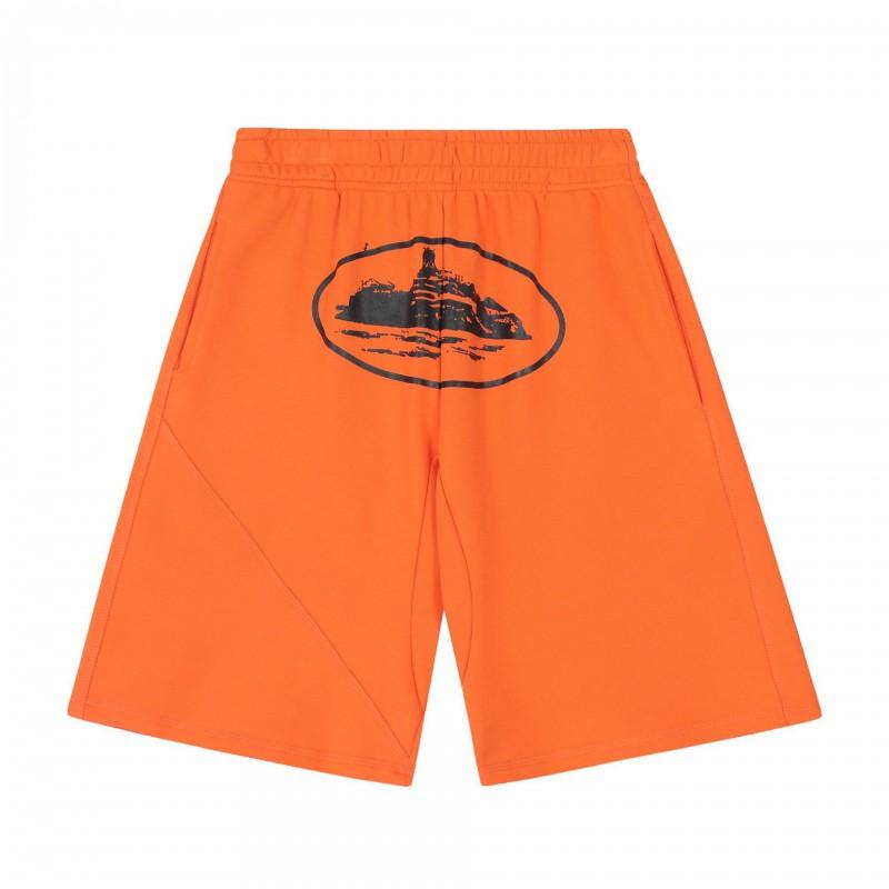 Corteiz Streetwear Short Pants Men Women Alcatraz Ship Print Loose Fit Cotton Shorts