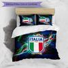 Italy Football Printed Bedding 3 Piece Set Cozy Breathable Bed Cover Set as Housewarming Holiday Gift