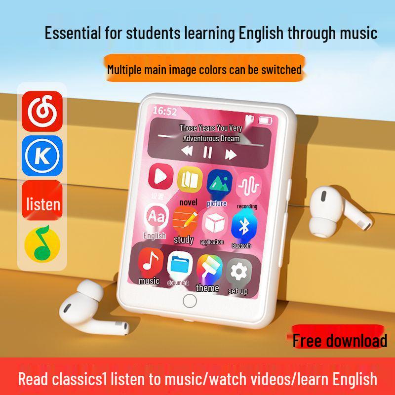 Student Special Touchscreen MP3/MP4 Player: Listen To Music, Read Novels, Card Slot for MP5