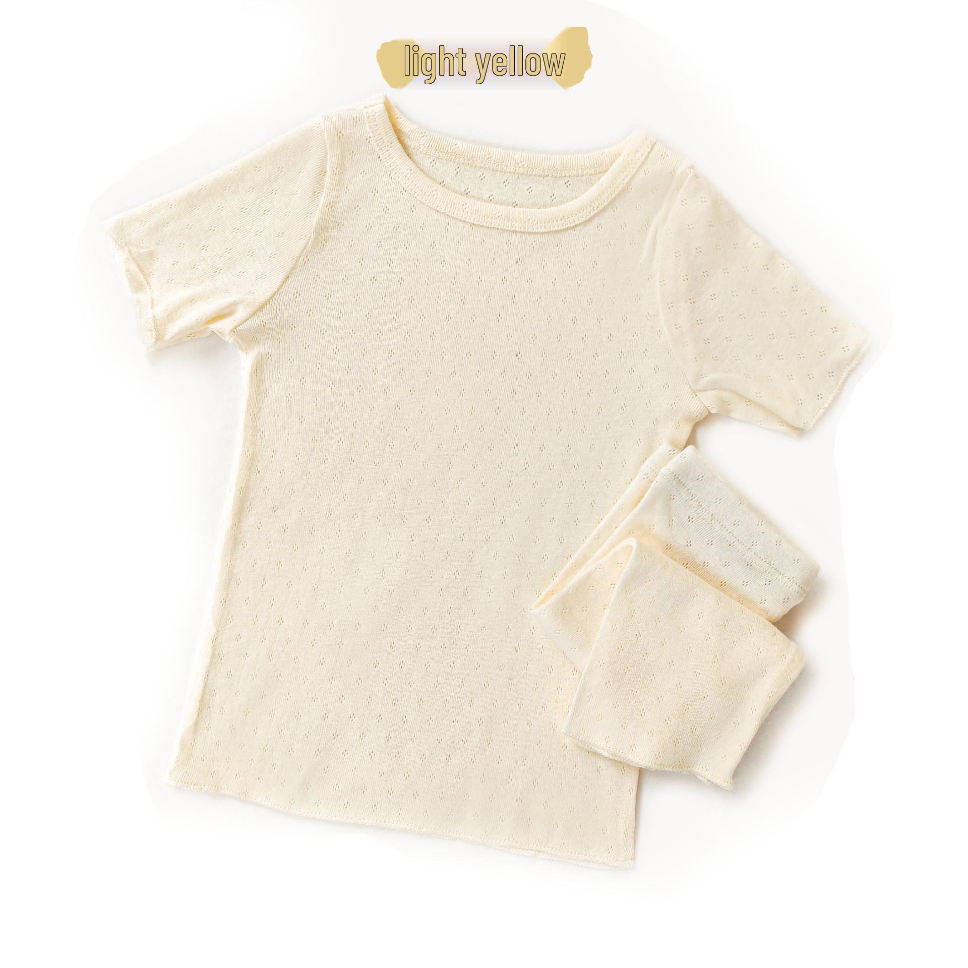 

Детский пижамный комплект из мягкого хлопка с коротким рукавом: Дышащая летняя одежда для мальчиков и девочек 80 cm