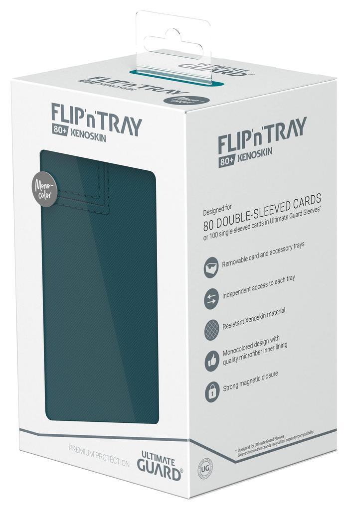 Ultimate Guard Deck Case Xeno Skin Mono Color Flip`n`Tray 80+ (Petrol)