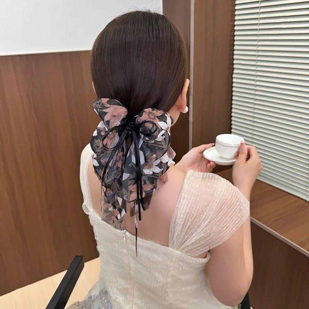 1Pcs Volumizing Tail Clips Elegant Hair Claw Durable Chiffon Hair Clip for Women Girls