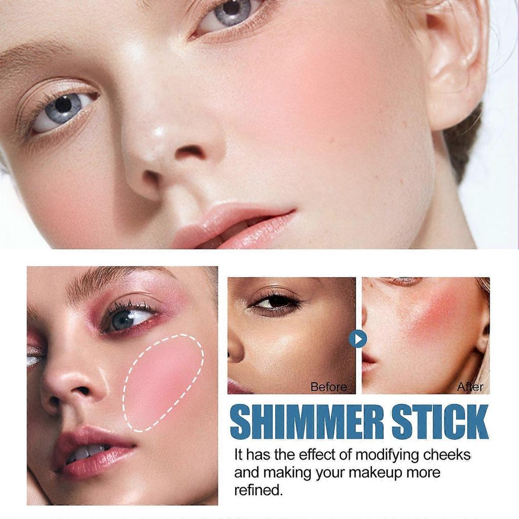 Eelhoe Multi-Functional Blush Stick, Three-Dimensional Brightening, Natural Waterproof, Light And Thin, Lazy Person Contouring Cream