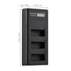 LP-E12 Battery Charger 3-Slot Charger with LED Indicators Micro USB & Type C Port + 3pcs LP-E12