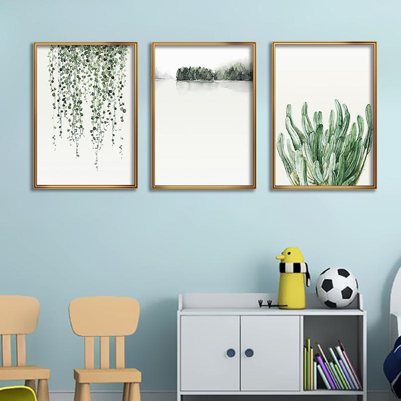 WCIC New Aquatic Vines Green Plant Leaves Decorative Home Wall Decoration Hanging Painting