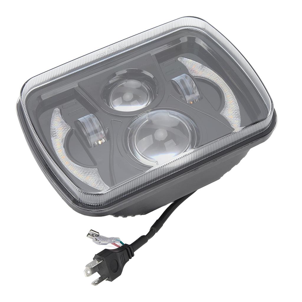 Car Square Headlight LED DRL Headlamp Turn Signal Water Resistant High Transmittance Light 12 to 48V