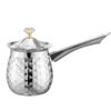 Versatile Handcrafted Turkish Coffee Pot Handle Stable Melting Jug Stainless Steel Lid Heating Pot Household