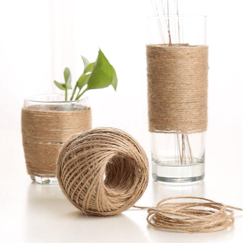Hand-woven Jute Rope Roll Cord String  For Handmade Craft Baking Decoration Packing Gift Box