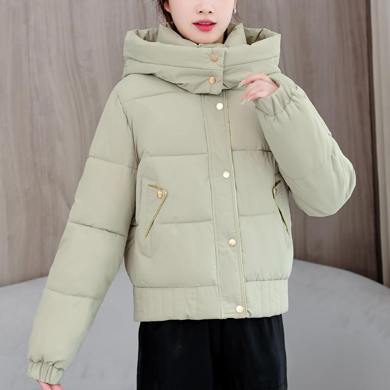 

Модные зимние куртки женские короткие парки с капюшоном толстые теплые повседневные женские пальто 2XL зелёный