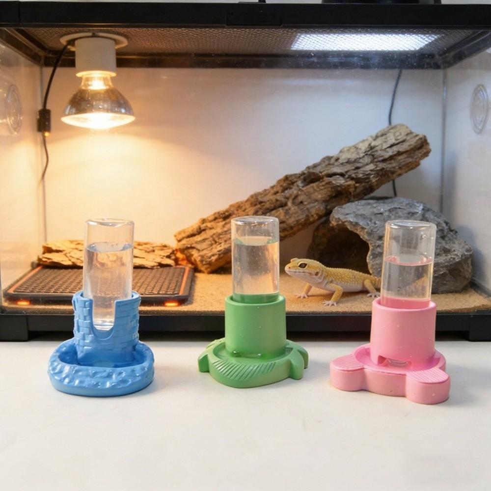 Anti-slip Base Reptiles Water Feeder Plastic Pet Drinking Bowl Turtle Food Bowl  Small Creatures