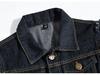 Große schwarze zerrissene Jeansweste für Herren – Weste im koreanischen Stil