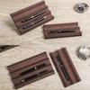 Contact's Family Luxury Leather Pen Tray 1/2/3 Slots Pens Holder Display Pen Stand Microfiber Desktop Organizer Home Office Use