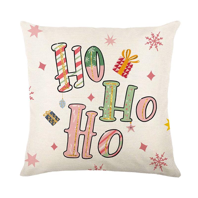 

Cartoon Christmas Nutcracker Christmas Tree Cushion Cover Festive Atmosphere Linen Cushion Cover Home Sofa Cushion Cover 45*45cm
