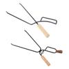 Comfortable Grip Charcoals Clip Metal Wood Barbecue Fire Tongs Fireplaces Tongs  for Easy Charcoals Management