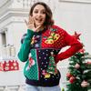2022 New Women's Small Snowflake Christmas Knit Sweater Christmas Tree Sweater