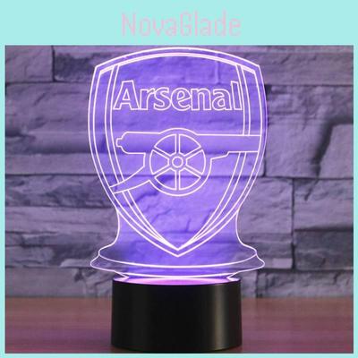 Arsenal 3d Anime Night Light Led Desk Lamp With Touch Control For Soccer Fans Gift