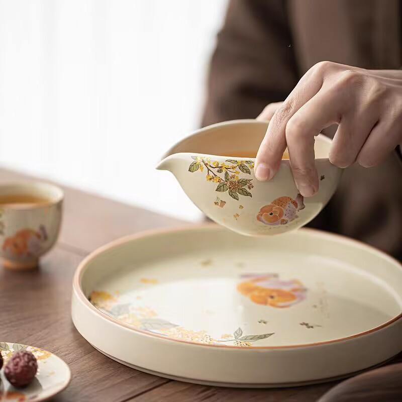 Osmanthus Goldfish Fair Cup 2025 Creative Ceramic Male Cup Uniform Cup Tea Sea Tea Set Tea Ceremony Accessories