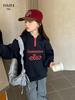 YOJIA Girls' Trendy Fleece-Lined Hooded Sweatshirt, Winter 2025 Collection
