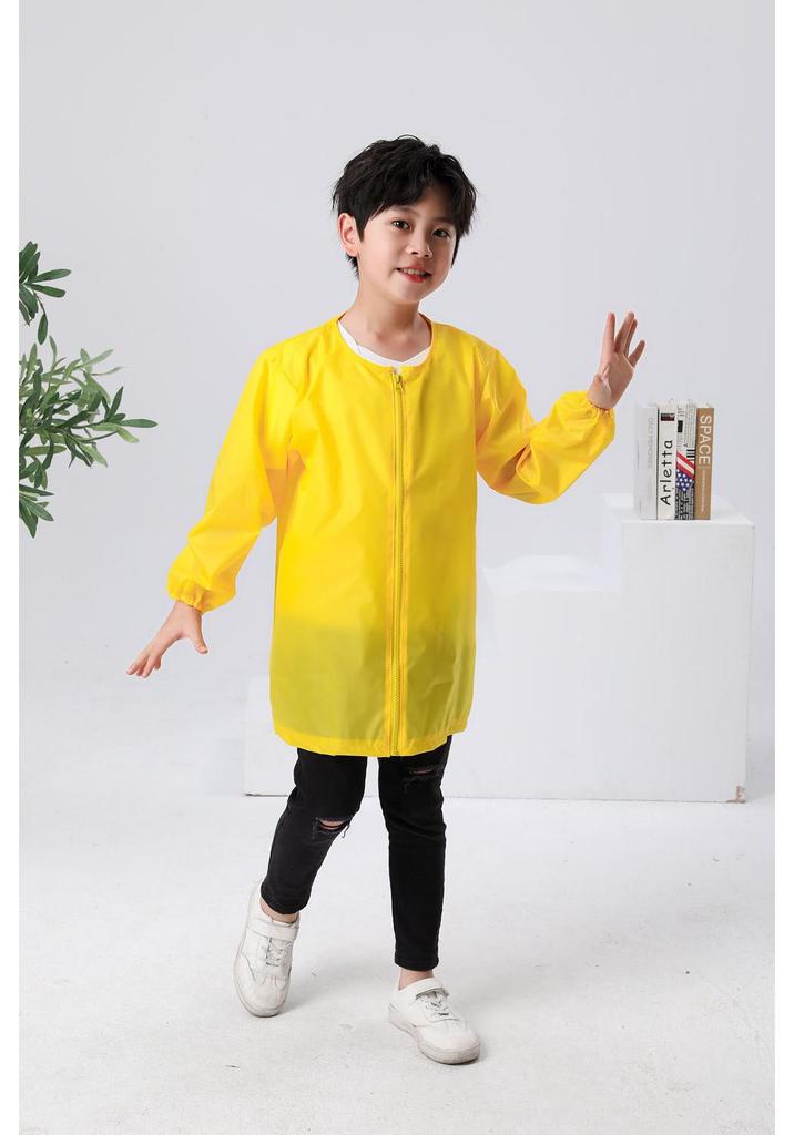 סינר אומנות קל, עמיד למים, לילדים קטנים, עם רוכסן קדמי, לקיץ