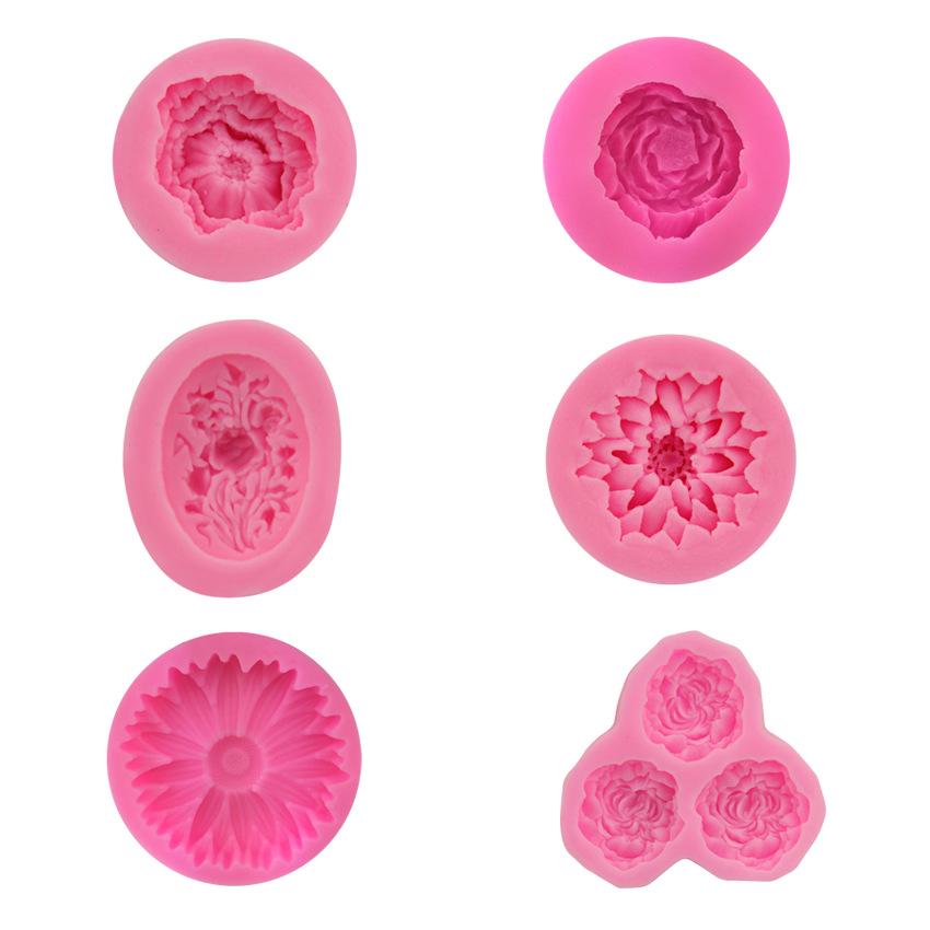 Rose Fondant Silicone Mold for DIY Cake Baking