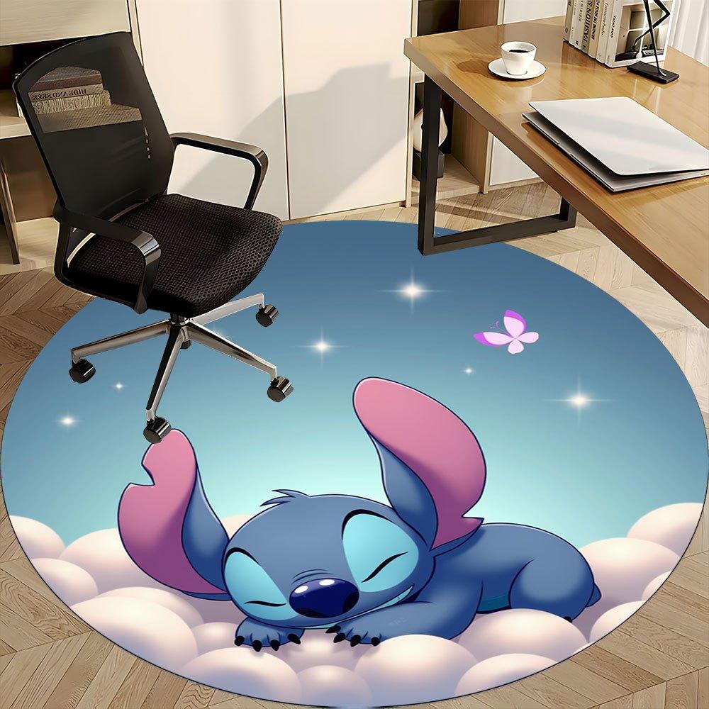 

1pc Adorable Stitch Design Round Rug - Perfect for Home Decor, Office, or Home Room Flooring -0412022 80cm by 80cm