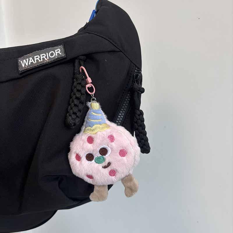Cute Plush Cookies Keychain Cartoon Food Doll Toy For Women Girls Bag Ornament Car Pendant Keyring Children Gift Accessories