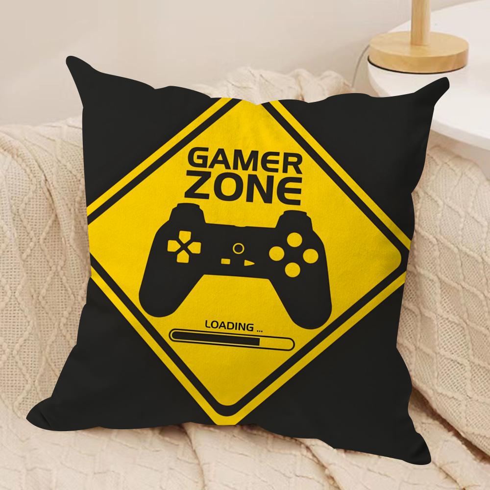 Decor TV Game Fan Style Cushion Cover Soft Plush Fabric Double-Sided Printed Sofa Cushion Cover for All Seasons Home Decor Gift