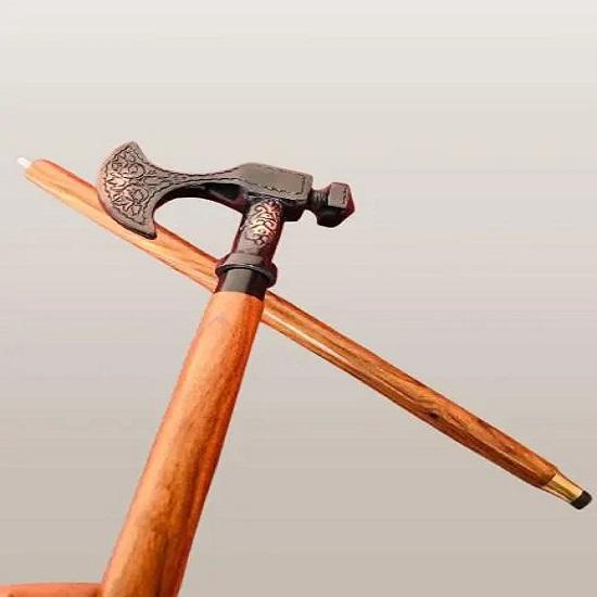 Royal Khulhadi Gehstock Authentischer handgefertigter Stock für klassischen Charme