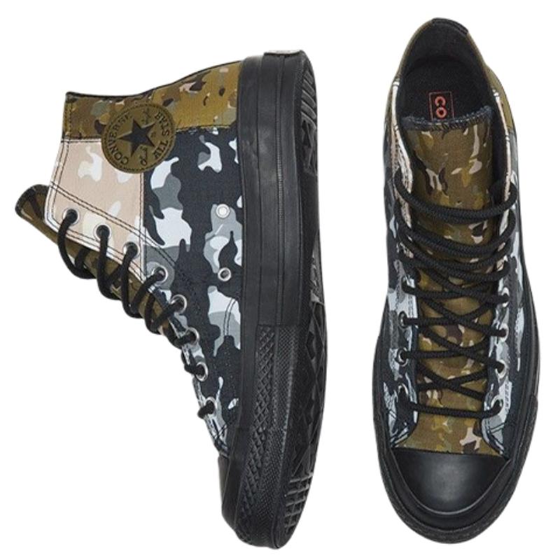 Converse Chuck 70 High 'Patchwork Blocked Camo Black' Canvas Unisex