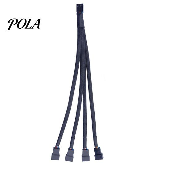 Cooling Fan Cable 4Pin Computer Adapter 4-in-1 CPU Tinned Copper Cooler Patch Cord Accessories