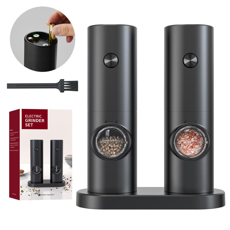 Electric battery Automatic Salt And Pepper Grinder Set Spice Mill Adjustable Kitchen Tools