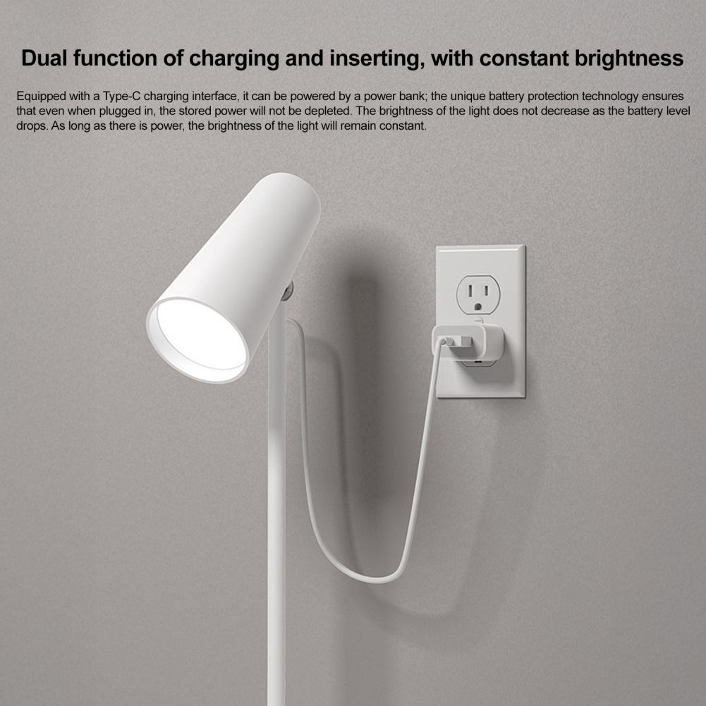 LED Desk Lamp 3-Level Brightness Adjustable USB Rechargeable Home Office Bedroom Bedside Table Reading Light