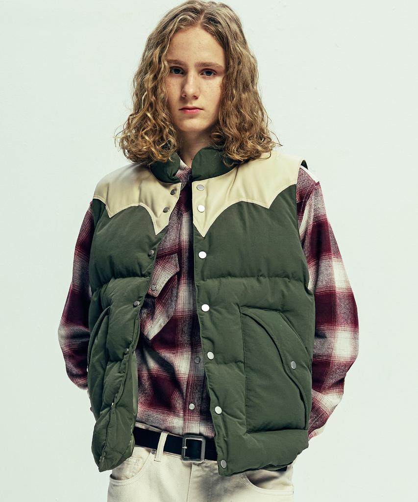 Knd 70S Wyo Padded Ski Vest Olive Khaki