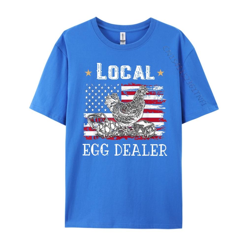 Local Egg Dealer Funny American Flag Chicken Lover Farmer Graphic Tees Band Tshirts Plus Size
