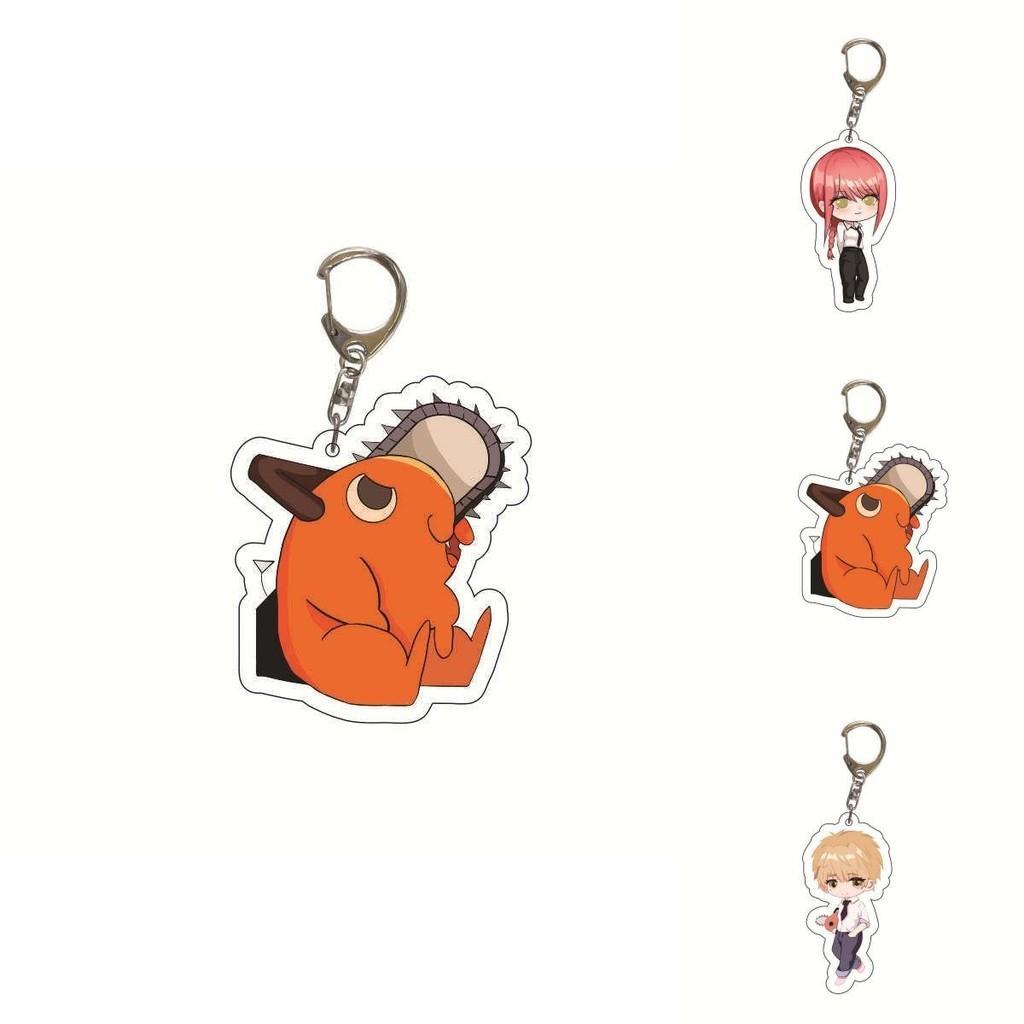 Chainsaw Man Acrylic Keychain Double Sided Printing Cartoon Character Bag Pendant