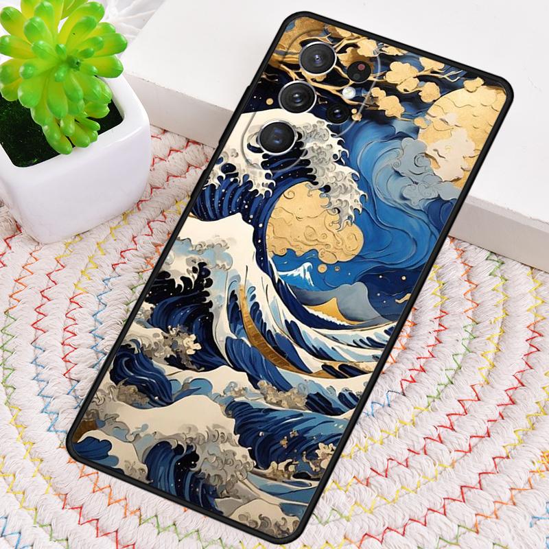 Japanese Pub Wave Anime Art Silicone Phone Case For Samsung Galaxy Note 10 Pro S26 S25 S24 S23 S22 S21 Plus S25Ultra Capa Cover