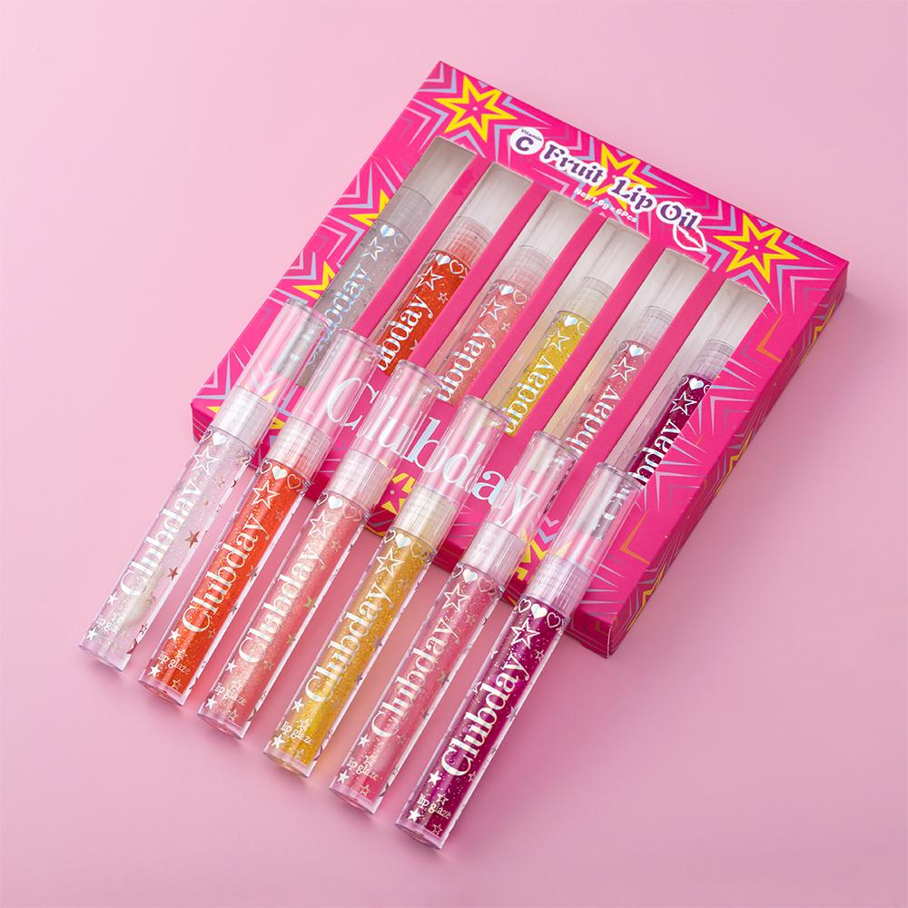 Clubday Moisturizing And Hydrating Mirror Lip Gloss, 6-piece Set, Moisturizing Transparent Water Gloss Suitable For A Variety Of Makeup Looks.