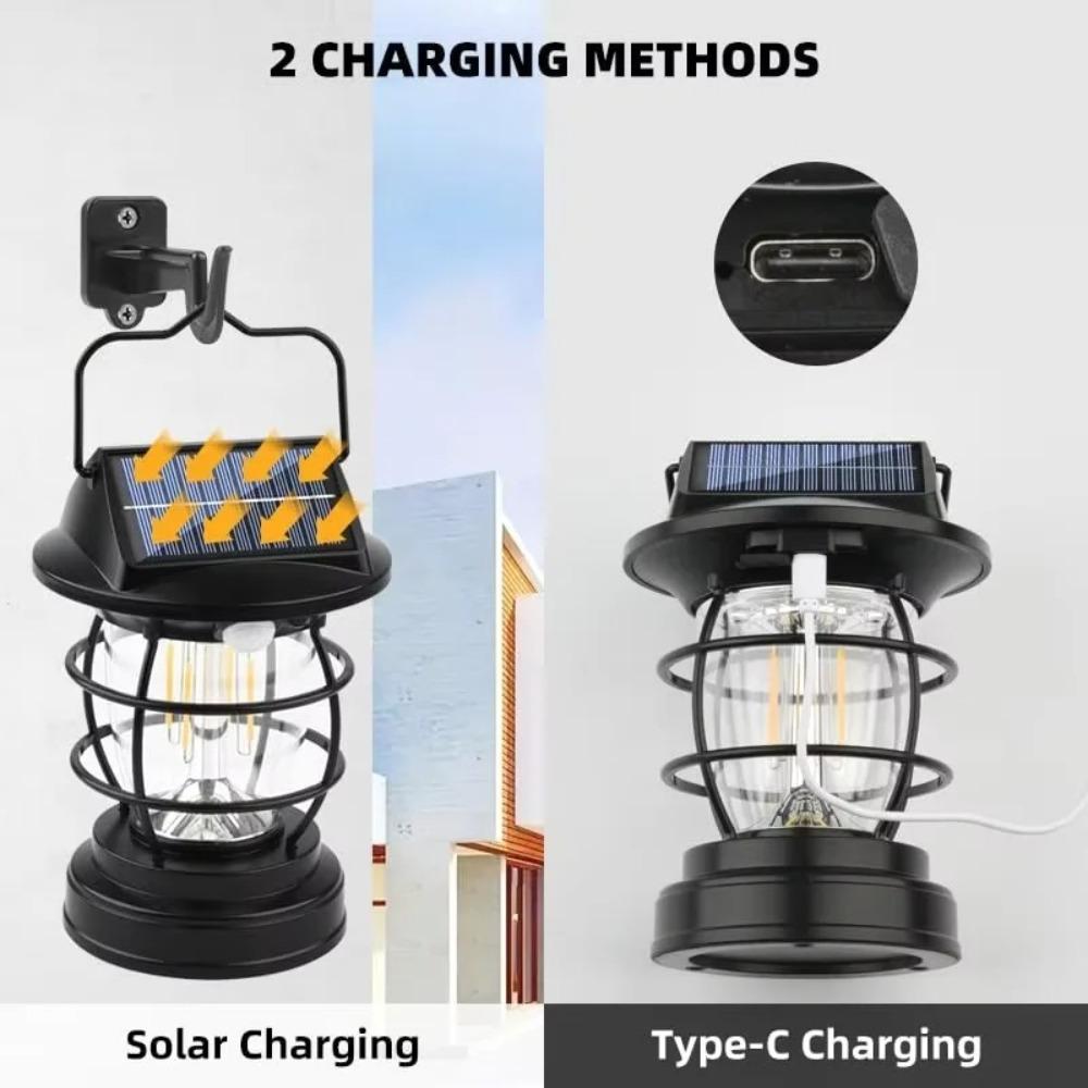 with Handle Solar Camping Lantern Waterproof Solar Horse Light Camping Light  Household Outdoor