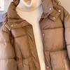 Women's new cotton-padded winter thickened fashionable foreign-style hooded medium and long knee-length cold-proof jacket