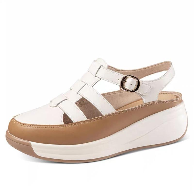 Women Roman Baotou Sandals Slippers Summer  Hollow-out Wedges Woman Casual Shoes   Female Platform Sandalias