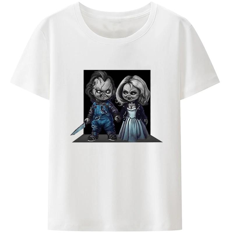 Child's Play Chuck Women's Top T-shirt Doll Murder Vintage T-shirt Harajuku Round Neck T-shirt Pure Unique Top