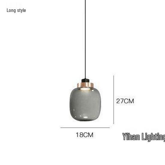 Nordic Modern Pendant Light – Minimalist Glass Fixture for Coffee Shops, Bedside, Bar Counters